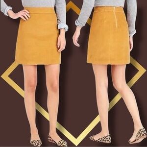 J. Crew Mercantile Corduroy A-Line Mini Skirt in “Marigold Deep Yellow” Size 2